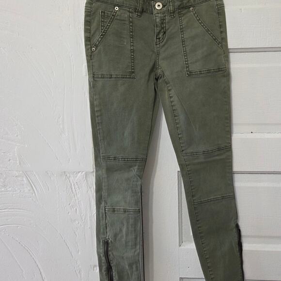 Bethany Mota Woman's Dark Green Ankle Jeggings size 0 Reg - Picture 1 of 8